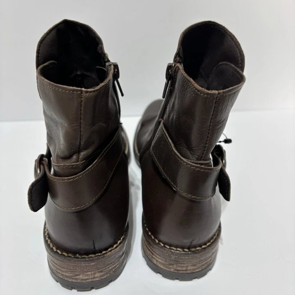 Avellini Women’s Brown Leather Boots, Size EUR 39, US 8 M - Picture 4 of 6